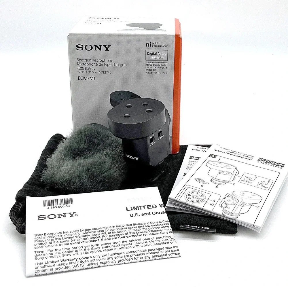Sony ECM-M1 Shotgun Microphone Digital Multi Interface Shoe Mic Black NEW